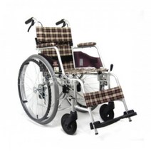 [케어쉴드] 노인 접이식 수동휠체어 병원휠체어 MF-22D 복지용구(대여 1개월), 단품