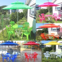 fs 파라솔셋트(테이블1개의자4개우산1개)야외테이블, 파라솔셋트종류선택:파랑사각셋트