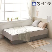 동서가구 소이 우디 일체형 서랍 침대 SS 독립스프링 YCD066, 화이트브라운