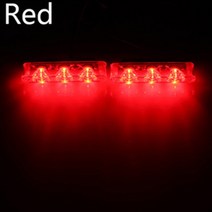 led후레시 후뤠시 경찰 플래시 라이트 12V 스트로브 Led 플래셔 레드 블루 자동 3Led 스트로보 스코프, [02] 3 LED Red
