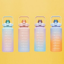 홈니크 연예인 2리터물통 물병 대용량 2리터 물병 텀블러 대형물통 연예인 2리터물통 물병 헬스 스포츠 다이어트 캠핑용물통, 블루퍼플