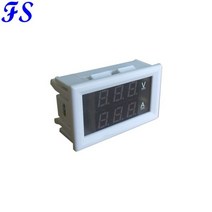 yb27va 0 100v 300v 전압 전류계 led 볼트 앰프 패널 미터 dc 전압계 전류 테스터 10a 20a 50a 100a 200a 500a 1000a, 흰색 덮개, 20a(75mv), dc300v(적청)