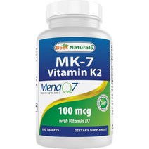 비타민d 비타민k2 menaquinone 메나퀴논 mk7 180정 Best Naturals, 상품선택