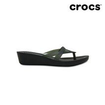 [크록스(CROCS)] [크록스] 여성 이자벨라 웨지 플립 블랙 204773-060