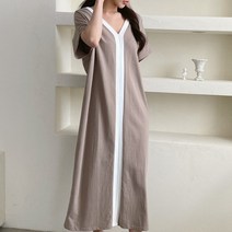 와일드펫 여성 오마주 라인 빅 박스핏 루즈핏 롱 원피스