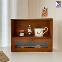 MCOMPANY 원목 유리 주방 용품 받침대 서랍장 양념통 다이 틈새 식탁 미니 선반 가구 정리함 수납장 정리대 수납 부엌 다용도 싱크대 오븐 접시 밥솥 전자 레인지 D-N607G, 원목+유리