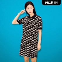 MLB 여성 클래식 모노그램 카라 원피스 NY (Black) 204339