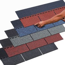 아스팔트 타일 단열 보수 리놀륨 빌라 접착 목조주택, 사파이어 블루