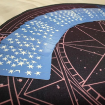 타로 스프레드천 미드나잇바이올렛 마법진 원형 타로 카드 러그 매트, 미드나잇 바이올렛