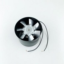 전원 케이블이있는 욕실 화장실 공기 환기 용 미니 금속 덕트 배기 팬, black without cable_220V