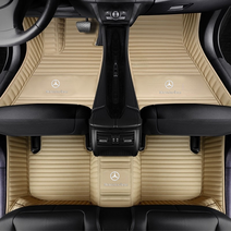 메르세데스 벤츠 C 클래스 C300 C200 AMG 시리즈 자동차 카펫 커버 발 패드에 적합 2021 전천후 논 슬립 방수 전체 커버리지 고급 가죽 자동차 바닥 매트자동차 액세서리, 베이지, C 왜건 2007 년 -2014 년