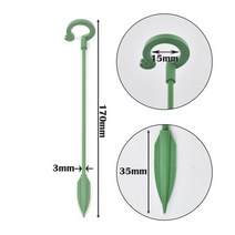 5Pcs 정원 분재 지원 스테이크 스탠드 단일 줄기 관목 홀더 나비 난초 데이지 포도원 화분 용 막대, A-17cm