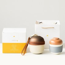 닐리리상회) 1인용 힐링감성 다도세트 여행용 휴대용 가정용 캠핑용 미니 다기세트 찻잔, 다도세트 + 선물상자