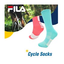 필라 FILA 휠라 자전거 삭스 반양말, 여성용 네온민트