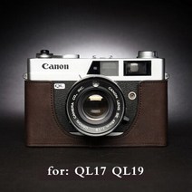 카메라 제습함캐논 QL17 QL19 i II iii G3 보호 슬리브 박스 베이스 셸 세공 사진 카메라 정품 가죽 소 가, 08 coffee