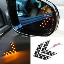 2Pcs 자동차 사이드 백미러 화살표 14SMD 노란색 LED 방향 지시등 램프