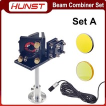 별지시기 고출력 Huntst빔 결합기 세트 25mm 빔 미러 마운트 레드 CO2 조각 절단기용, [01] Set A