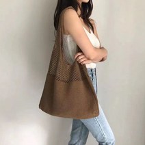 +[플렉스온]+15컬러 에코백 니트 메쉬가방 라탄 그물 쇼퍼 네트 숄더 패션[FLEXONmarket]+