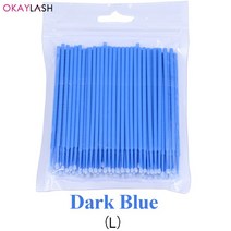 전동테이블리프트 미니 소형 리프트 속눈썹 연장 청소 면봉 리프팅 접착제 리무버 블레이드 어플리케이터, 20 100 Dark Blue Swab