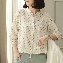 [웬디즈갤러리]도트 7부 시어서커 남방 BSH002