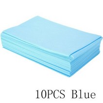 일회용 침대 시트 배드 마사지 테이블 부직포 베개 시술 타투 반영구 방수 quewel 10pcs 80x180cm 두꺼운 속눈썹 확장 뷰티 살롱, 10pcs 블루