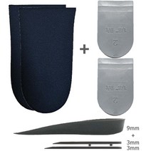 9mm + 3~6mm 조절가능 허벅지 다리길이차이 하지부동 깔창 남자용, 우2개