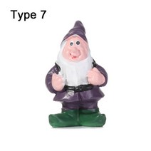 미니어처 술취한 엘프 인형 수지 재미 있은 난쟁이 이끼 테라리움 장식품 요정 정원 격언 바탕 화면, 11 type 7