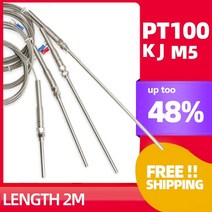 온도계측기 자기온도계 400 800 도 RTD K J PT100 50mm 오븐 온도 센서 M5 프로브 열 열전대 산업용, 02 J_02 200mm