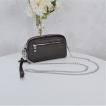 가죽 3칸 지퍼포켓 클러치백 겸용 여성 미니크로스백 핸드폰가방