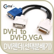 Coms DVI 젠더(선택분배기)/BE791/DVI-I to DVI-D+VGA 변환젠더/기타-DVI D-SUB, 선택없음
