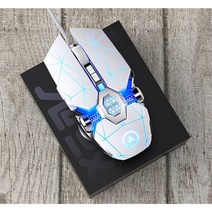 게이밍마우스 게임용 컴퓨터 전문 USB 유선 게이밍 마우스 6 버튼 3200DPI LED 광학 컴퓨터 게임 PC 노트북, 02 sound White, 한개옵션1