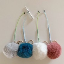 폼폼 골프 키링 티걸이 [ 제작상품 ], 아이보리