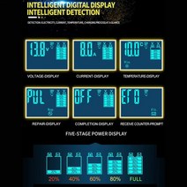 산업용 배터리충전기 복원기 재생기 과열방지 자동 스마트 12V 8A 24V 4A 유지 장치 자동차 오토바이 스쿠터 딥 사이클 AGM GEL VRLA LiFePo4, US plug