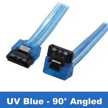 SATA 케이블 HDD 3 5 SSD 커넥터 7 핀 하드 드라이브 어댑터 직렬 디스크 90 ° 각도, 08 UV Blue-90 Degree_03 25CM