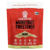 Lakanto 에리스리틀이 함유된 나한과 감미료 골든 235g(8 29oz), 8.29 온스