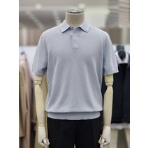 앤드지 면혼방 카라넥 반팔 니트 BOE2ET1002