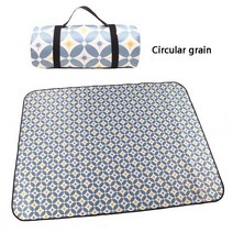 야외 피크닉 매트 두꺼운 4mm 방수 접이식 비치 매트 휴대용 슬리핑 요가 매트 캠핑카 캠핑 장비 액세서리, 150X150cm, 원형 곡물