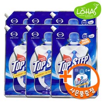 탑스텝 로하스인증 액체 세탁세제 대용량 리필형 2.4L 6개, 단품