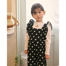 23 봄 유아 아동 여아 도트 프릴 멜빵 바지 점프수트