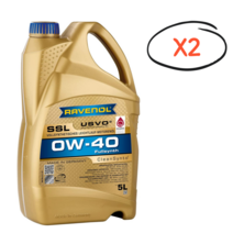 라베놀 SSL SAE 0W-40 엔진오일 5LX2개, 5000ml, 2개