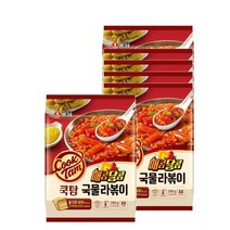 농심 캡핑요리 아이들간식 국물떡볶이 황금레시피 쿡탐 매콤달콤 국물라볶이 간식1 390g 1개, 6개
