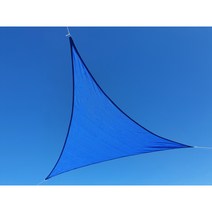 썬키다 HDPE 메쉬 그늘막 썬쉐이드, 3.6m x 3.6m x 3.6m 삼각, 코발트블루