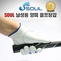 엑스넬스 소울 프리미엄 남성용 양피장갑, 화이트&블루