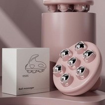 럭키줌마 마사지볼 지압볼 회전 안마 스틸 마사지롤러, 마그네틱, 그린