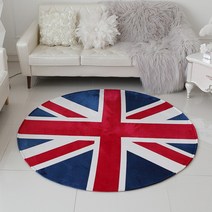 [바보사랑] 영국 국기 유니언잭 원형러그 150 포인트 인테리어 카페트