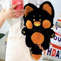 두두 고양이 인형 대형인형 쿠션 90cm 빅사이즈 애착인형, 블랙골드 뚜뚜 [40cm]