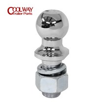 오토바이 견인 트레일러크롬 히치 마운트 토우 볼 50mm 생크 직경 용량 5000Lbs 커플 링 트레일러 부품 RV, 한개옵션0, 한개옵션0
