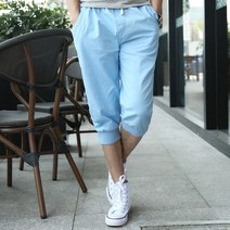 SHENGBO여름 반바지 남자 순면 와이드 레포츠에 칠부 팬츠 입기