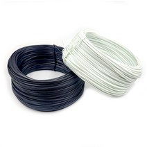 PVC 전선정리 포장 철사끈 전선끈, 화이트(약85M)