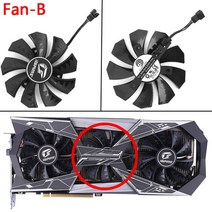 다채로운 iGame GeForce GTX 1080 Ti 2060S 2070 그래픽 카드용 새로운 85MM PLA09215B12H 쿨러 팬 교체, 02 Fan B